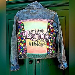 One-of-a-Kind Taylor Swift Eras Tour Jacket Hand Lettered / Painted Denim Karma